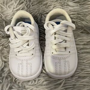 White Baby K-Swiss shoes. Size 3. Excellent condition. No box.